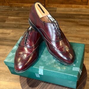 Florsheim Burgundy Leather Wingtip Derby Oxfords